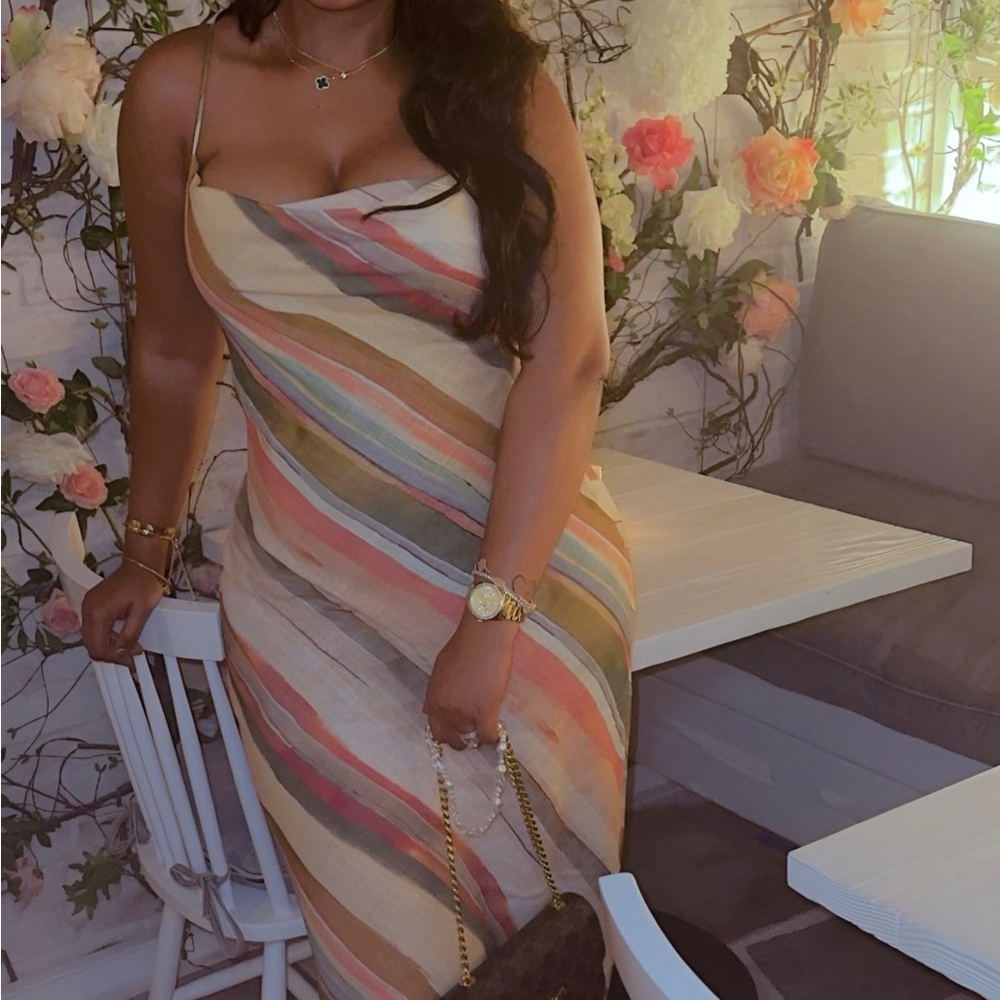 Striped Multicolor Maxi Dress